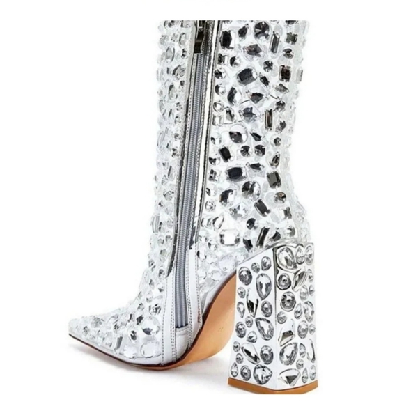 Rhinestoned Ankle Boot - Picture 2 of 2